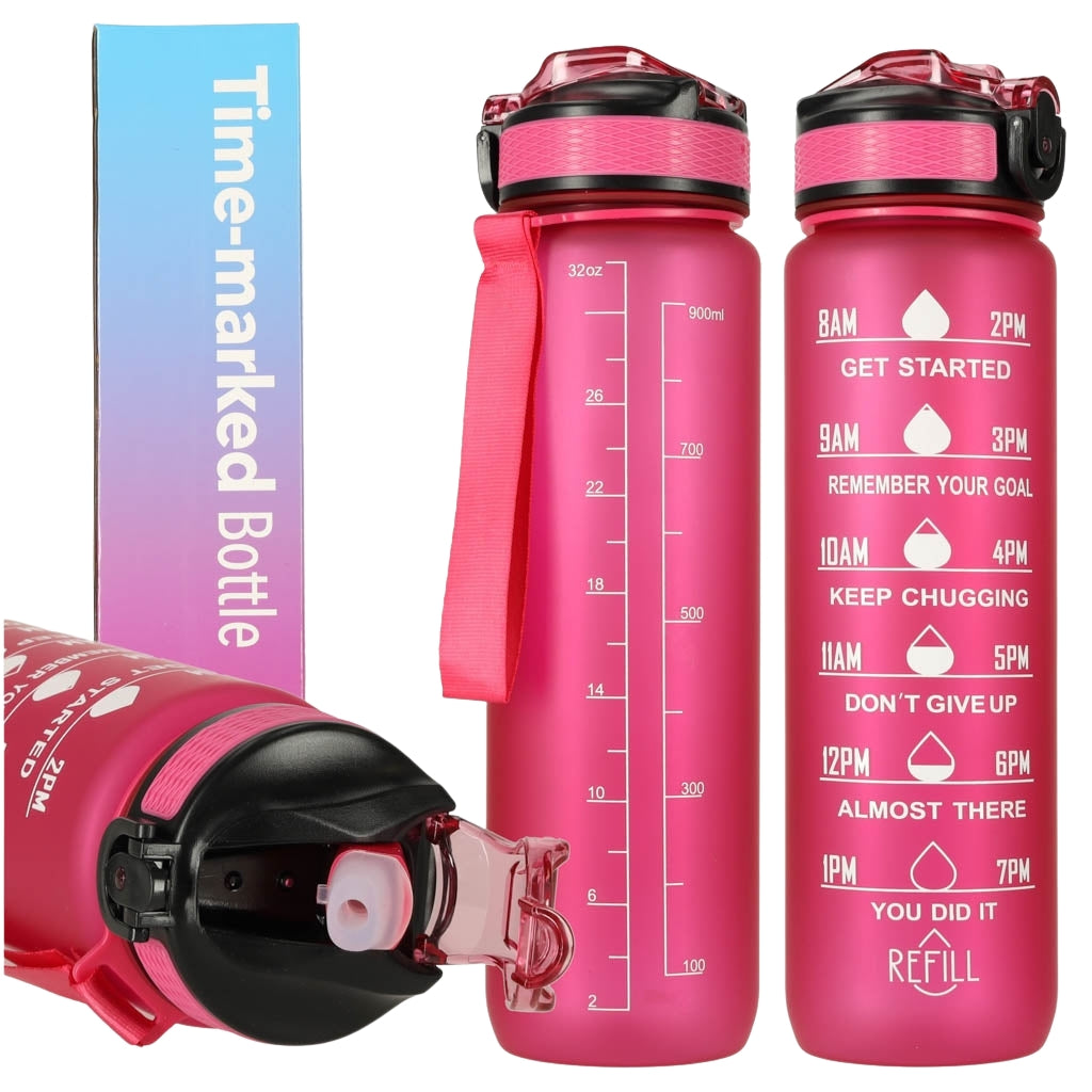 Water bottle bidon 1l pink