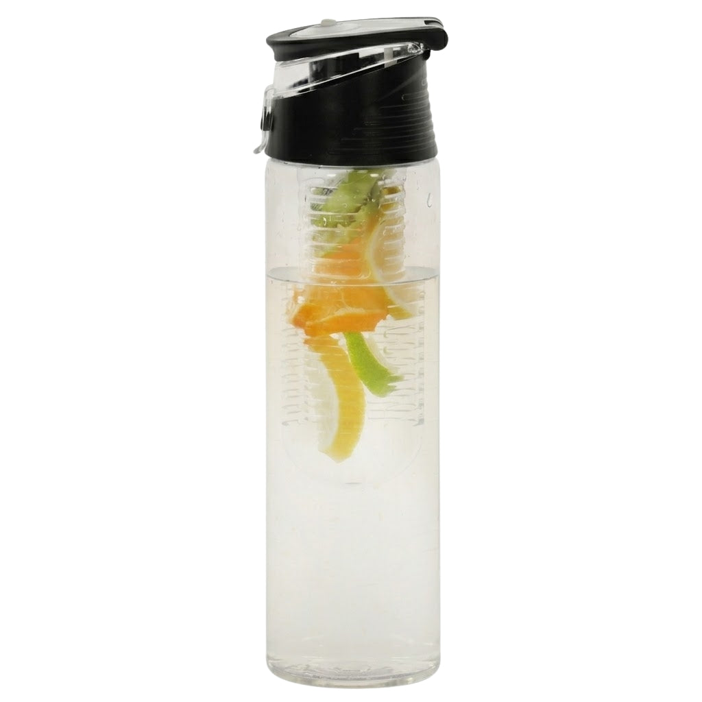 Water bottle with fruit insert 800ml black