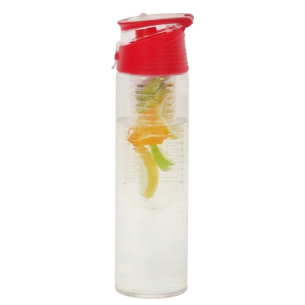 Water bottle with fruit insert 800ml pink