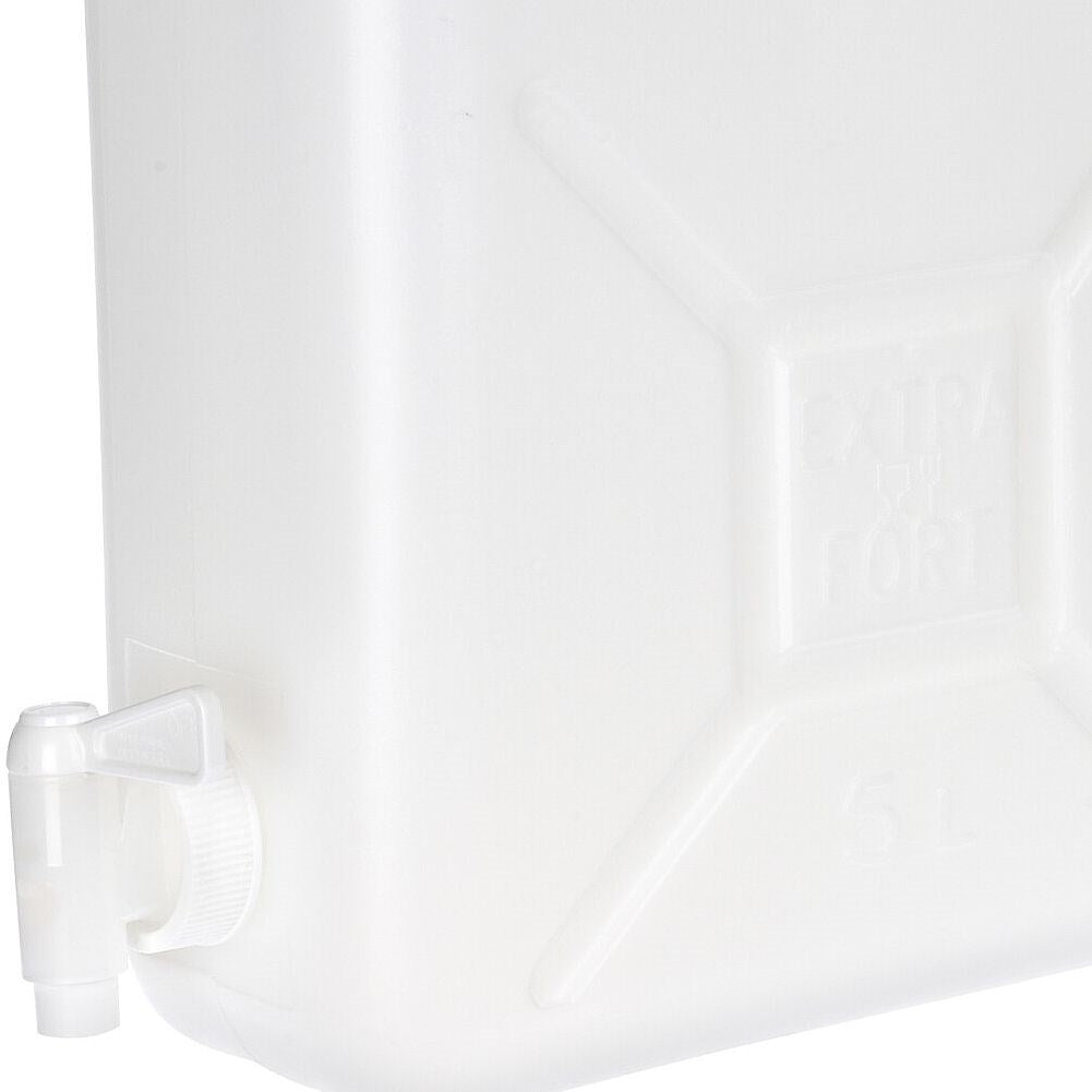 Water container with faucet for travel, camping and garden