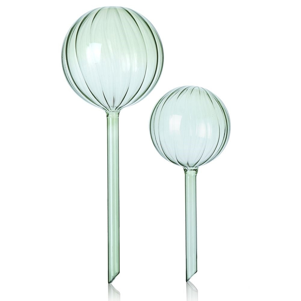 Watering balls in green glass - 2 sizes