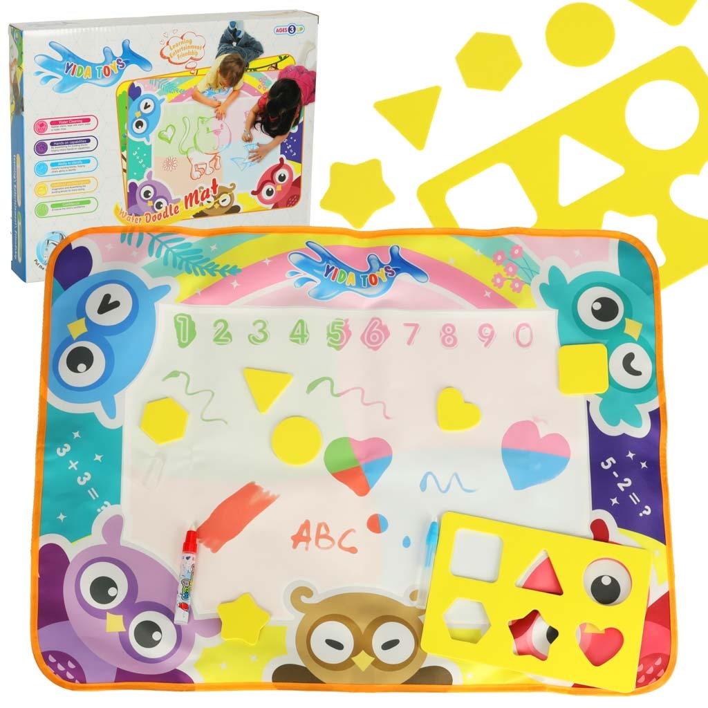 Water mat with accessories 60x80cm owl owls