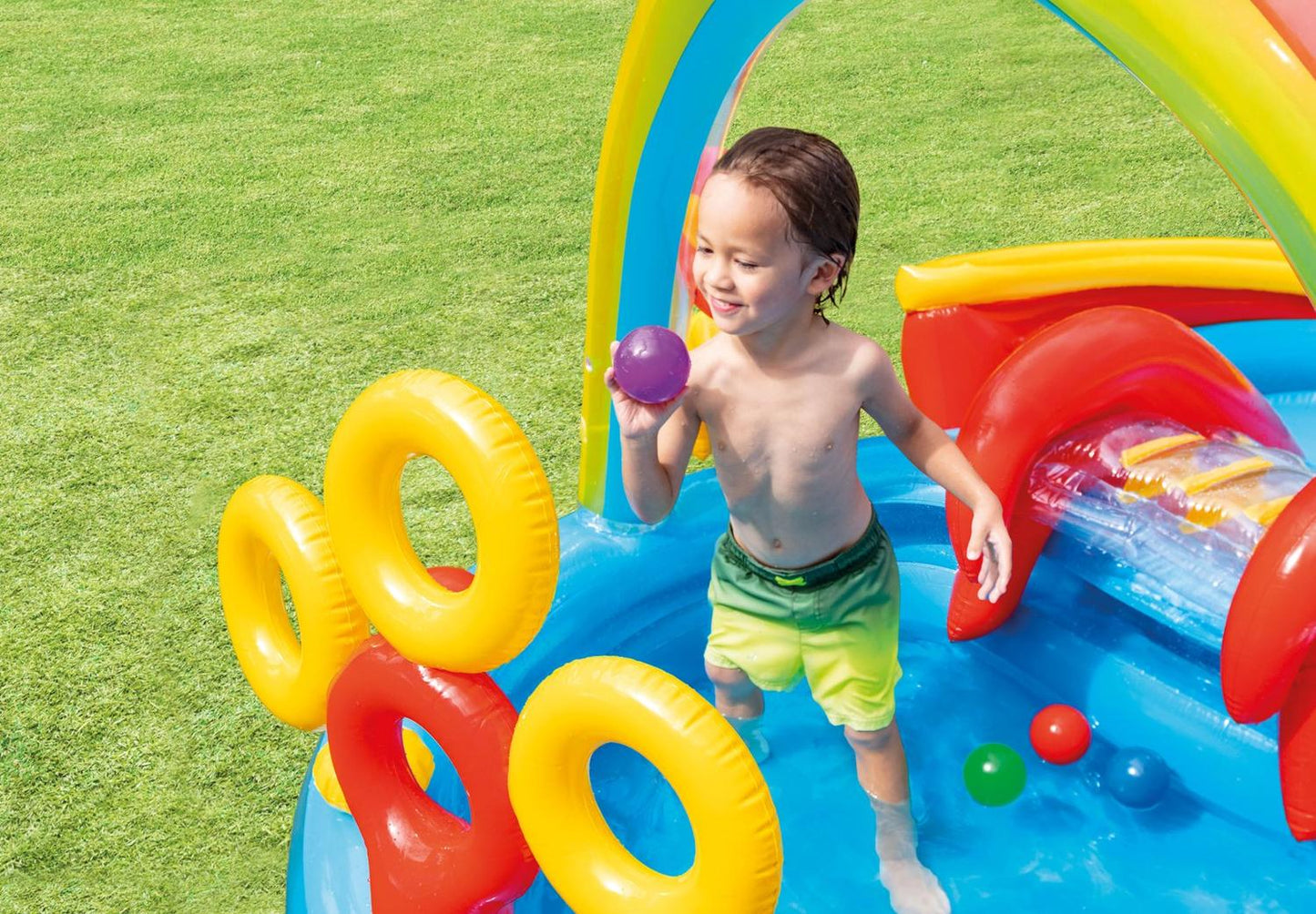 Water playground, swimming pool, paddling pool, slide Intex 57453