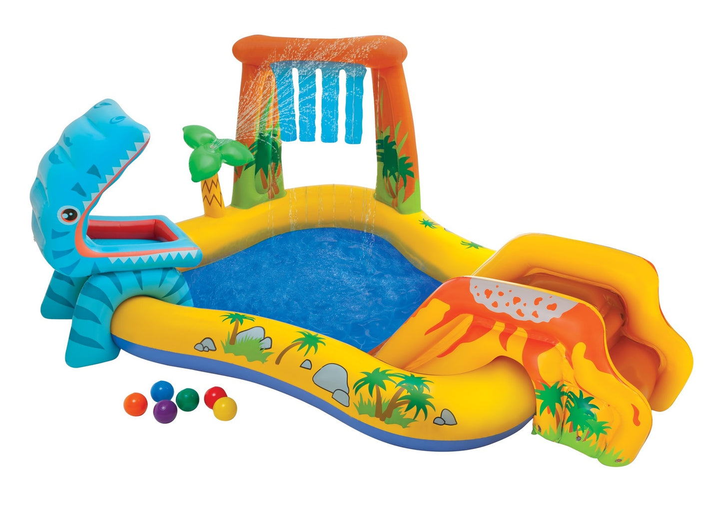 Water pool, children's playground, slide, fountain Intex 57444