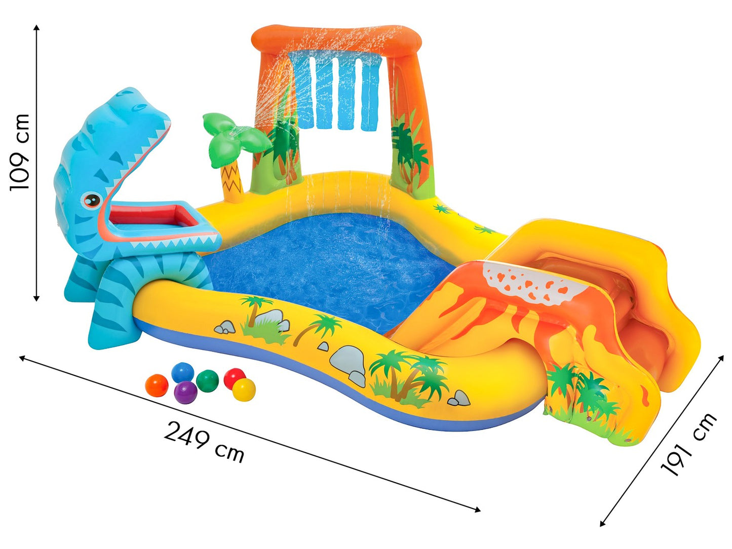 Water pool, children's playground, slide, fountain Intex 57444