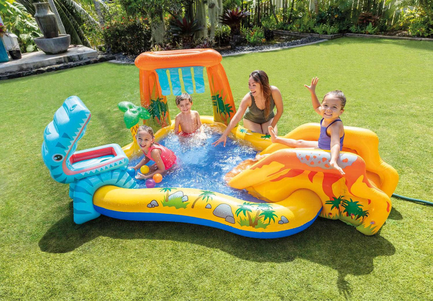 Water pool, children's playground, slide, fountain Intex 57444