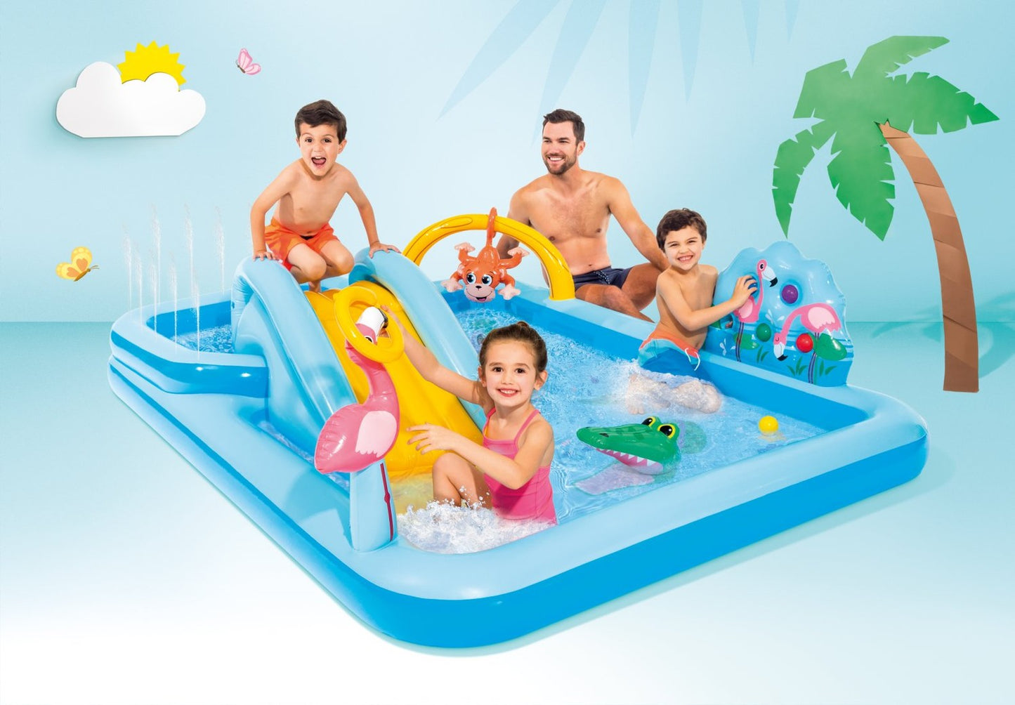 Water pool playground slide intex 57161