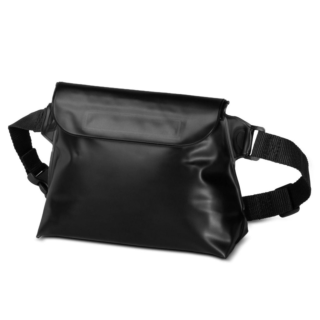 Waterproof PVC Waist Bag - Black