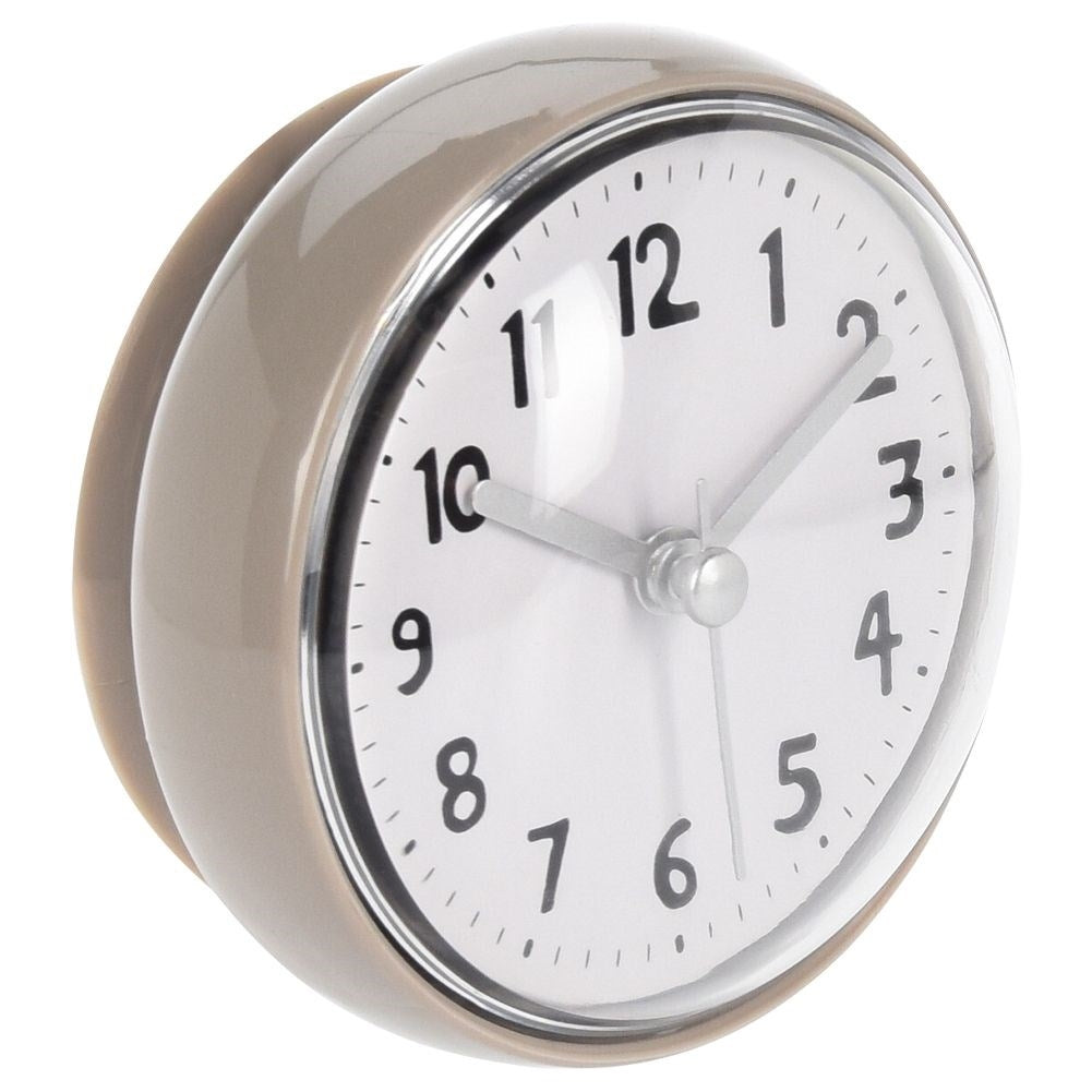 Waterproof clock with suction cup for shower, 7.5 cm diameter