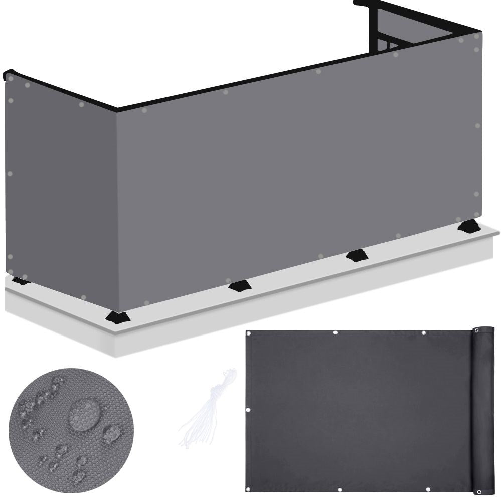 Waterproof mats for balcony and terrace railings.