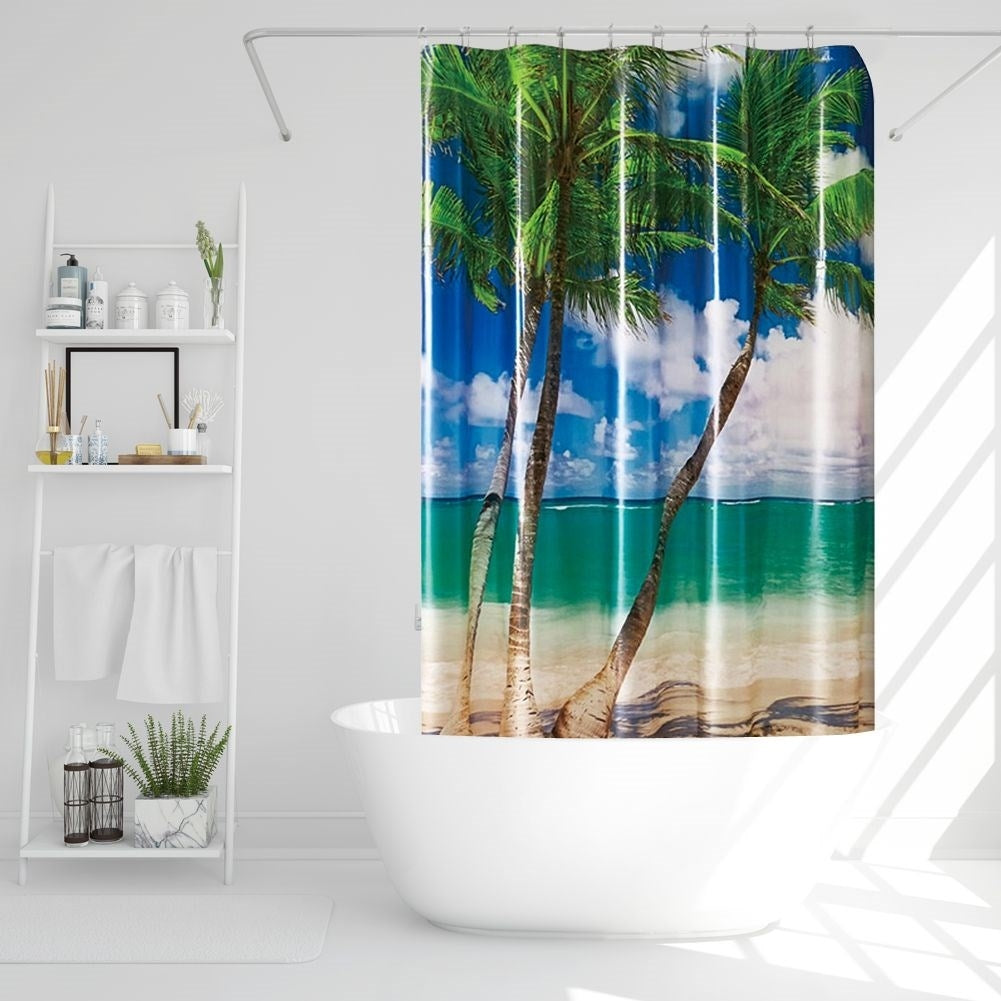 Waterproof shower curtain in biodegradable material