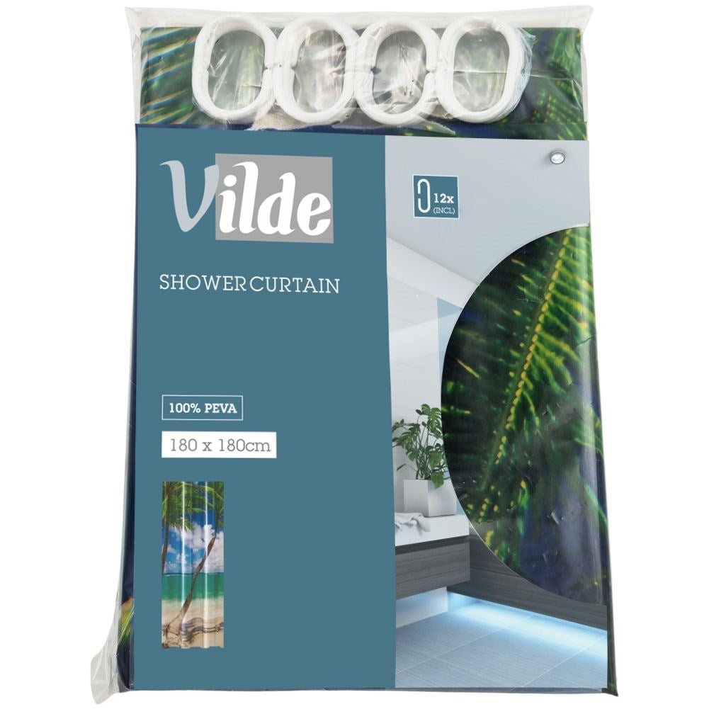 Waterproof shower curtain in biodegradable material
