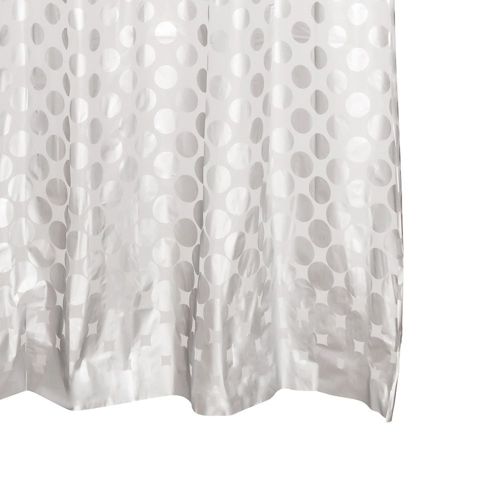 Waterproof shower curtain with 12 hooks, durable material
