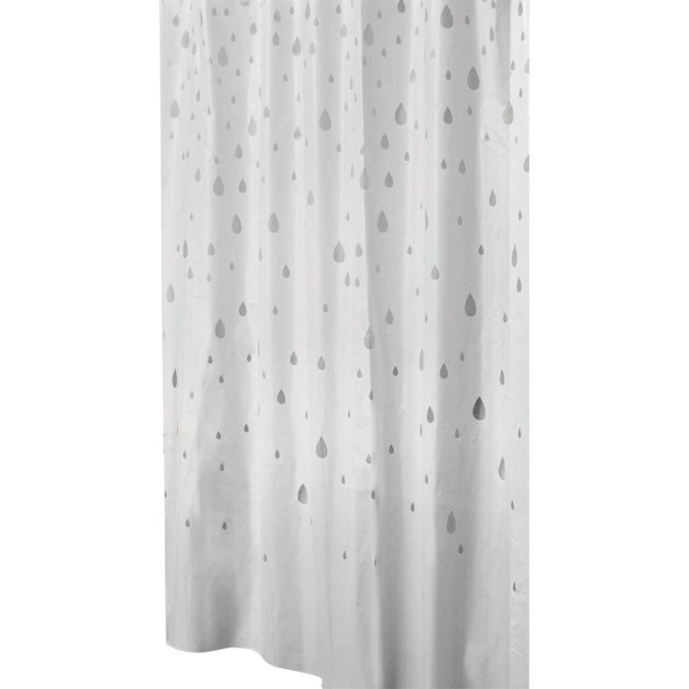Waterproof shower curtain with 12 hooks, durable material