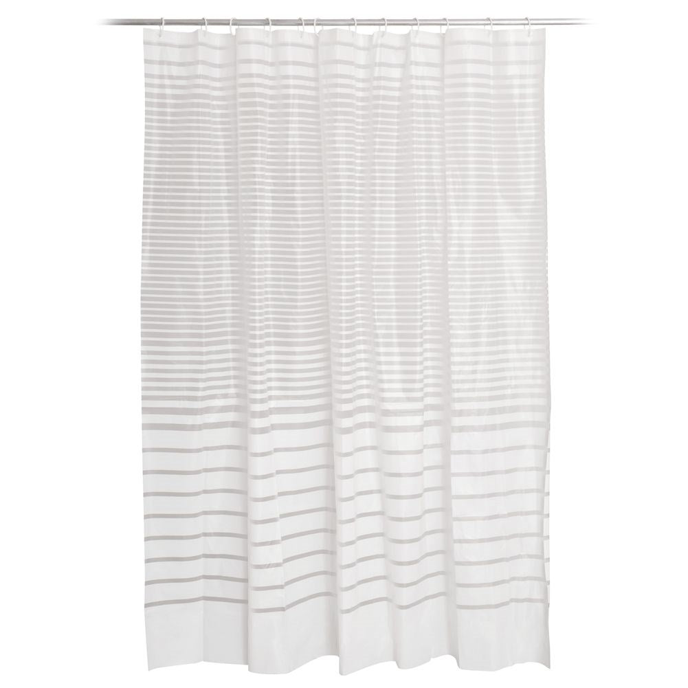 Waterproof shower curtain with hooks, durable material
