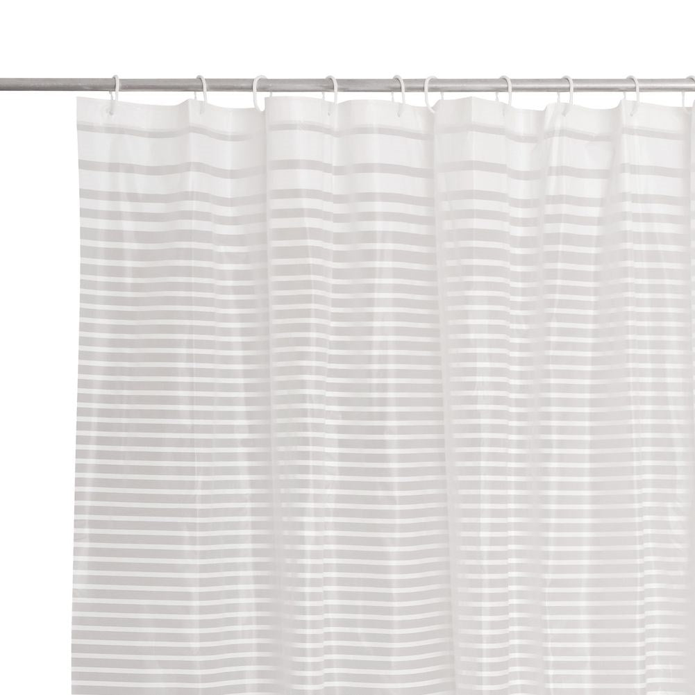 Waterproof shower curtain with hooks, durable material