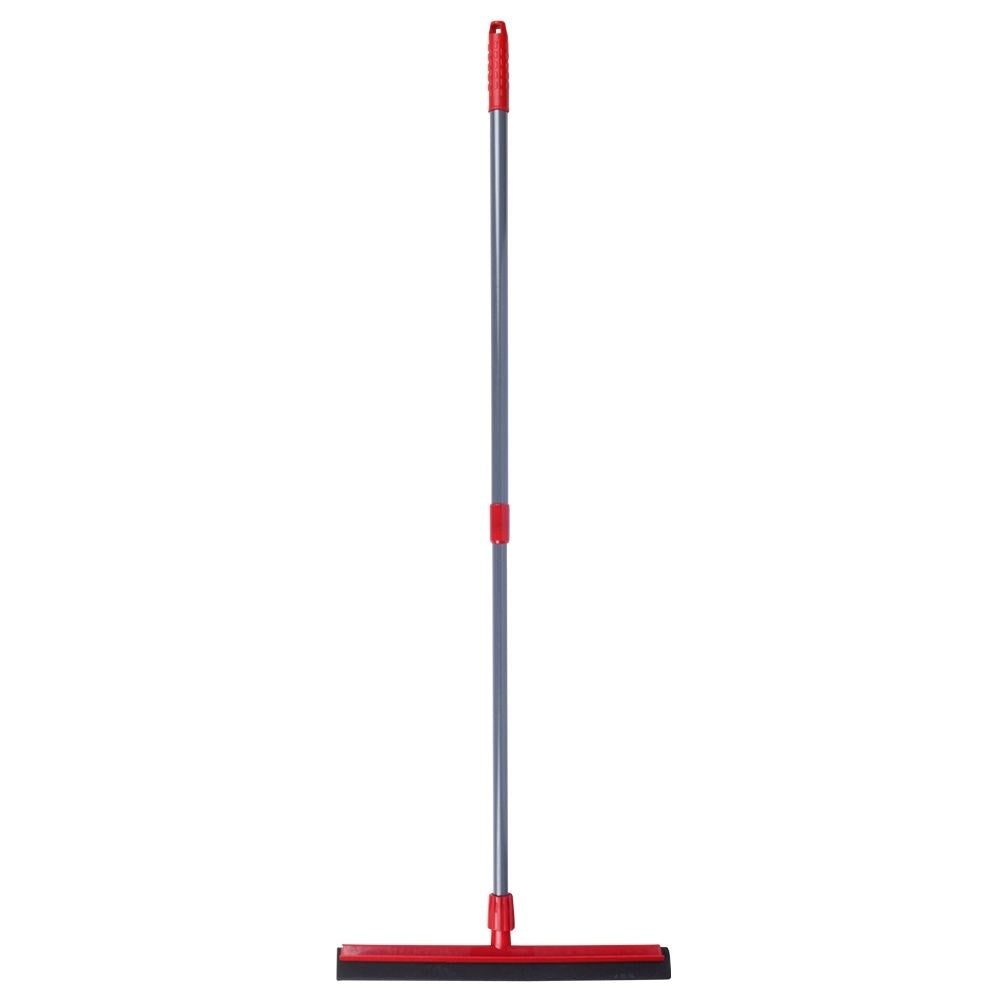 Water scraper with telescopic handle for floors