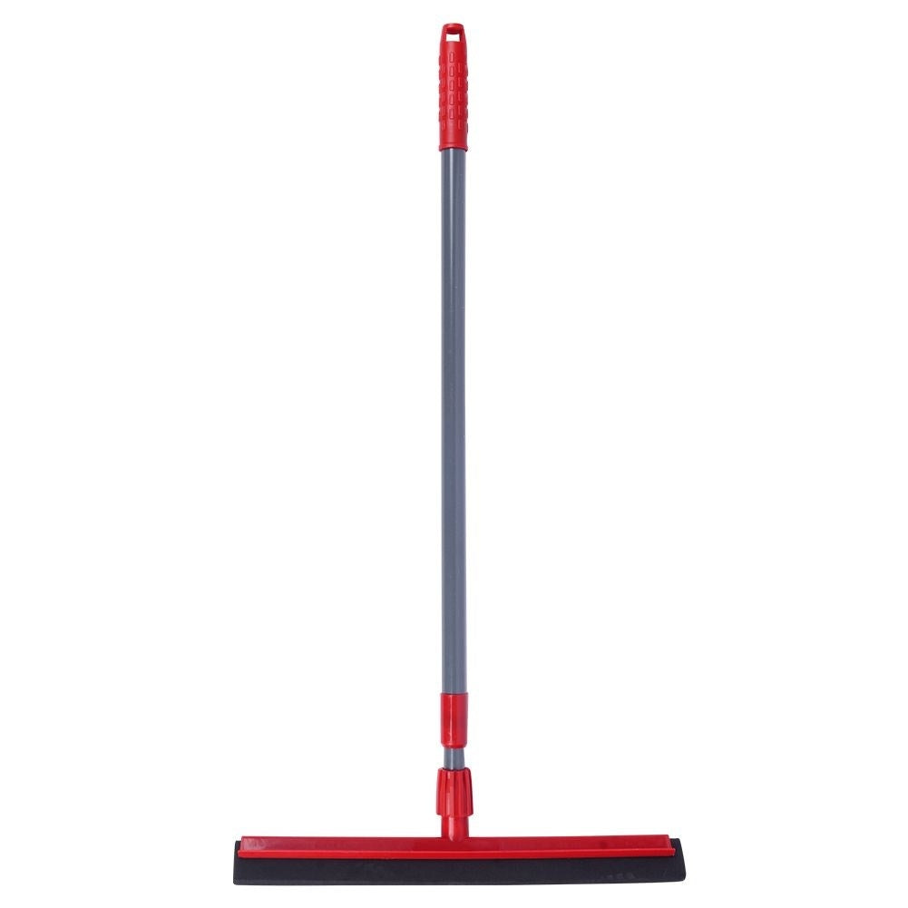 Water scraper with telescopic handle for floors