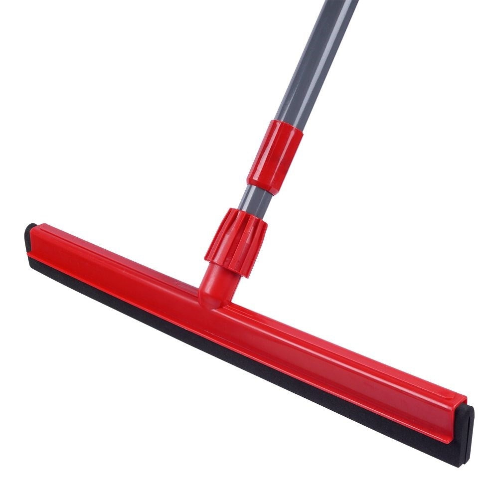 Water scraper with telescopic handle for floors