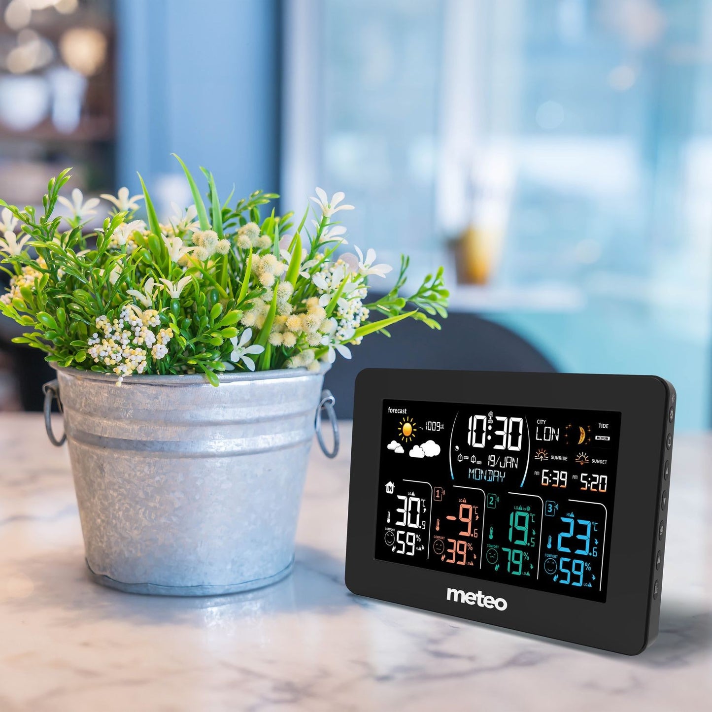 Weather Station SP108 with DCF +3 sensors, black