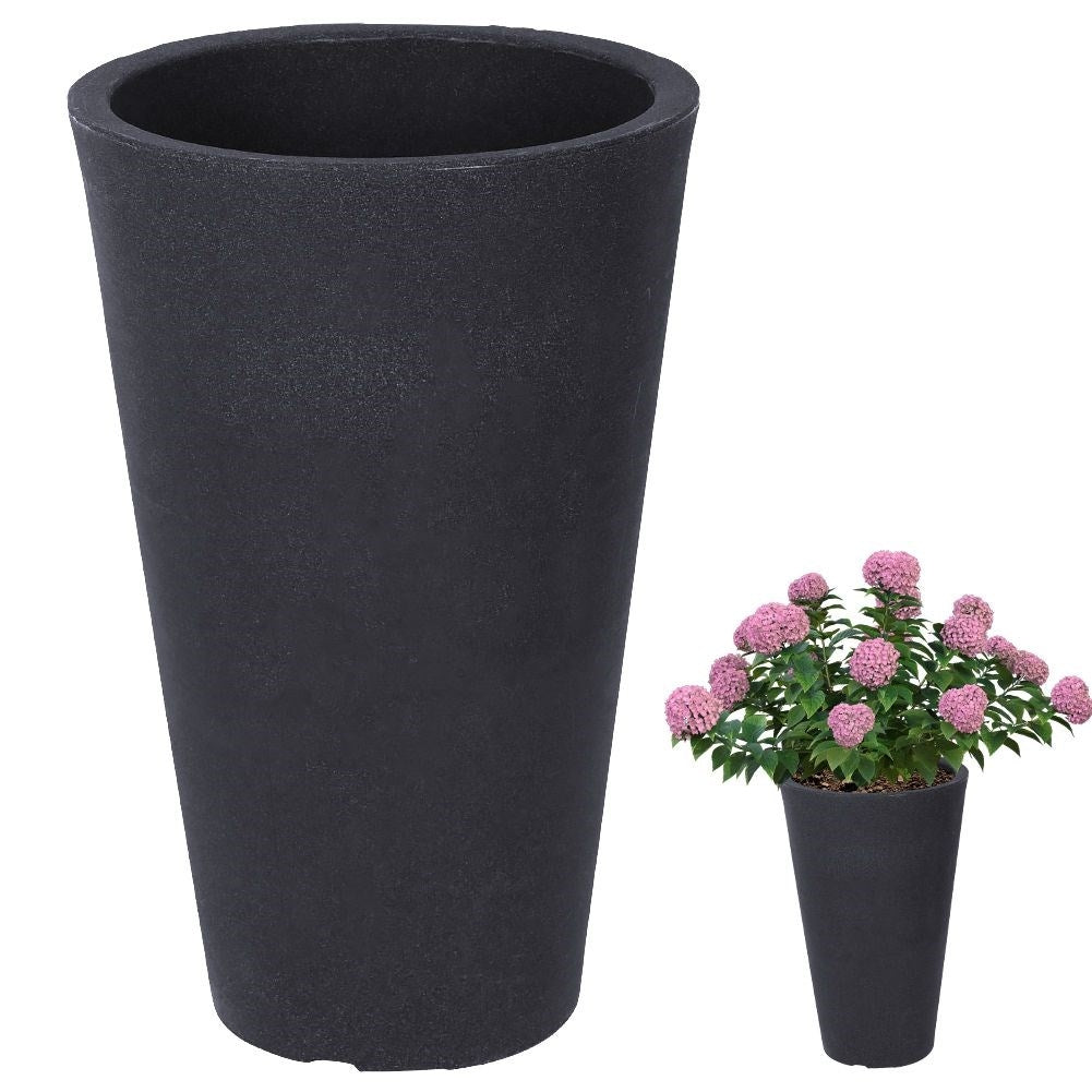 Weatherproof Flowerpot in Anthracite for Garden and Terrace