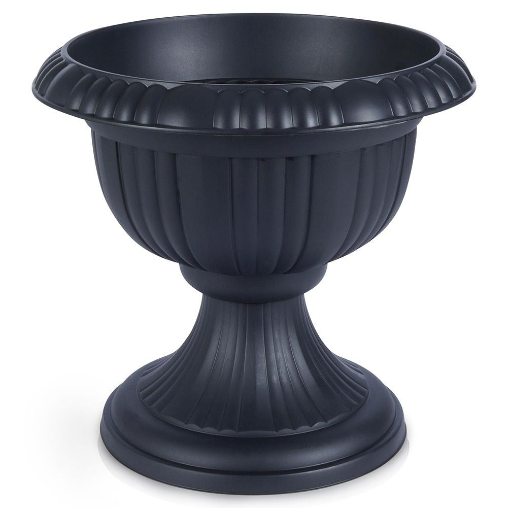 Weather-resistant anthracite colored beaker for the garden