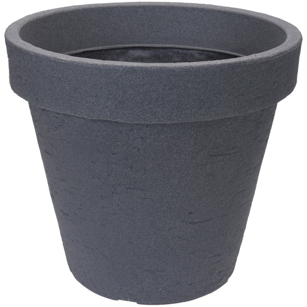 Weather-resistant flower pot in stone imitation for the garden