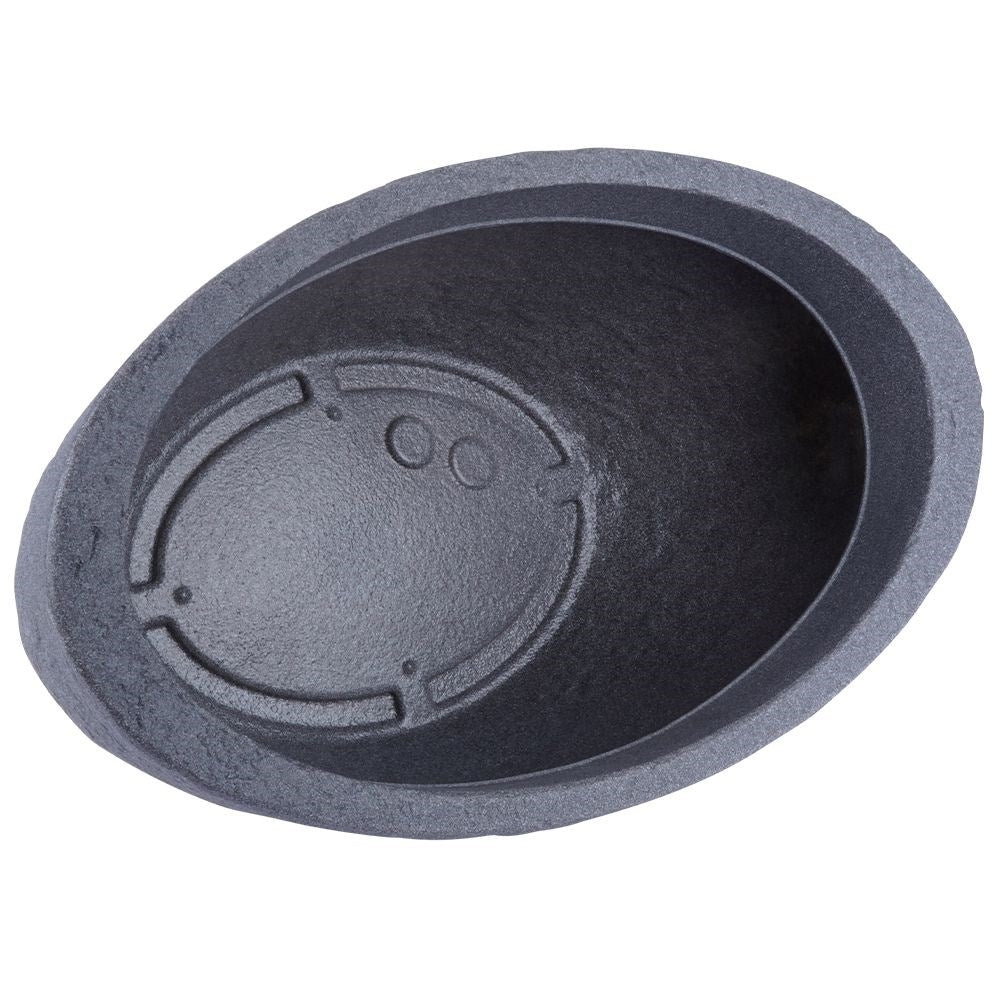 Weather-resistant flower pot in stone-like plastic for outdoor use