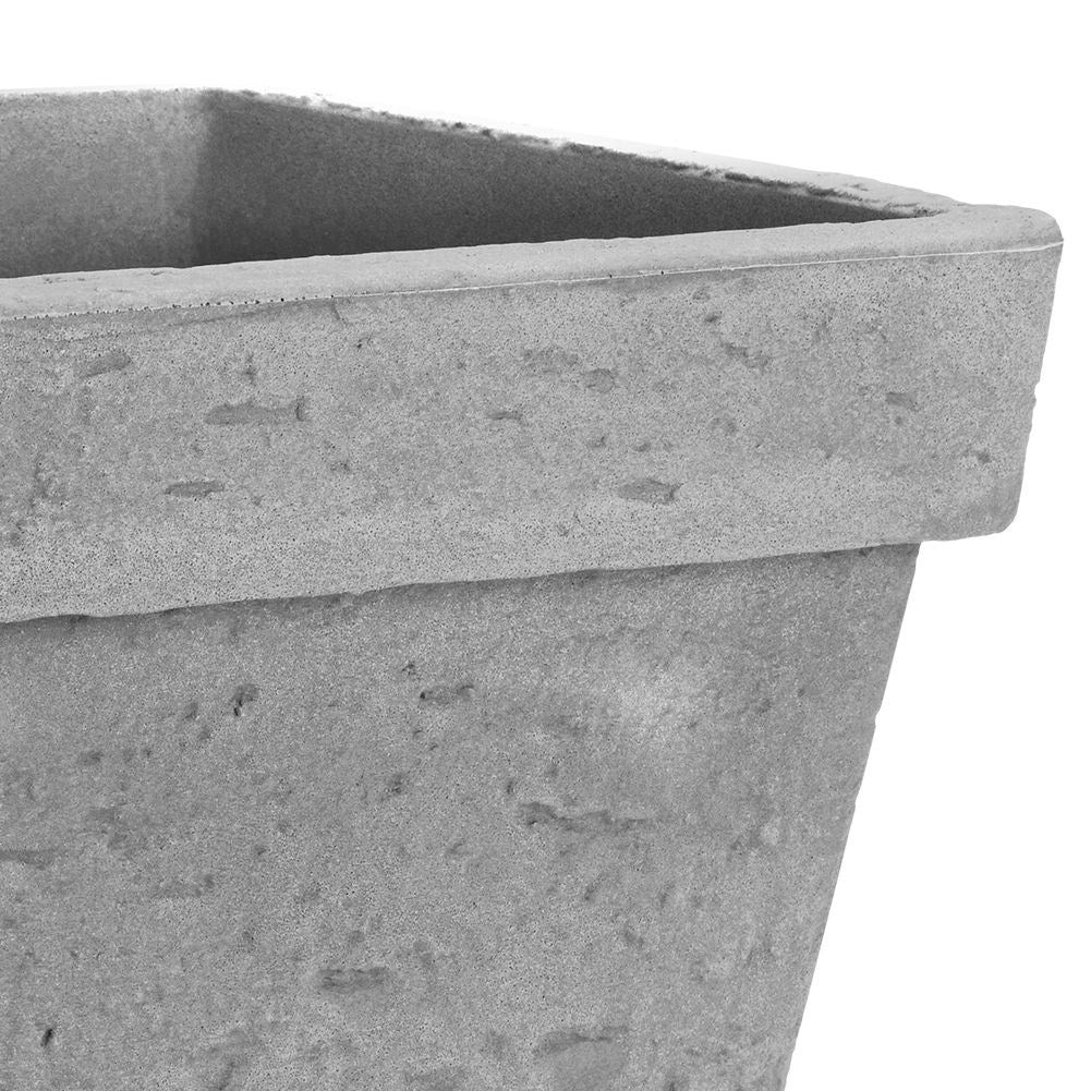 Weather-resistant light gray flower pot in stone imitation, height 35 cm