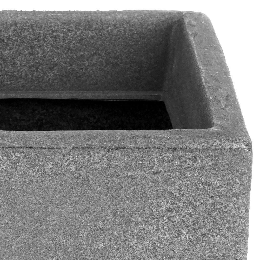 Weather-resistant light gray flower pot that imitates stone