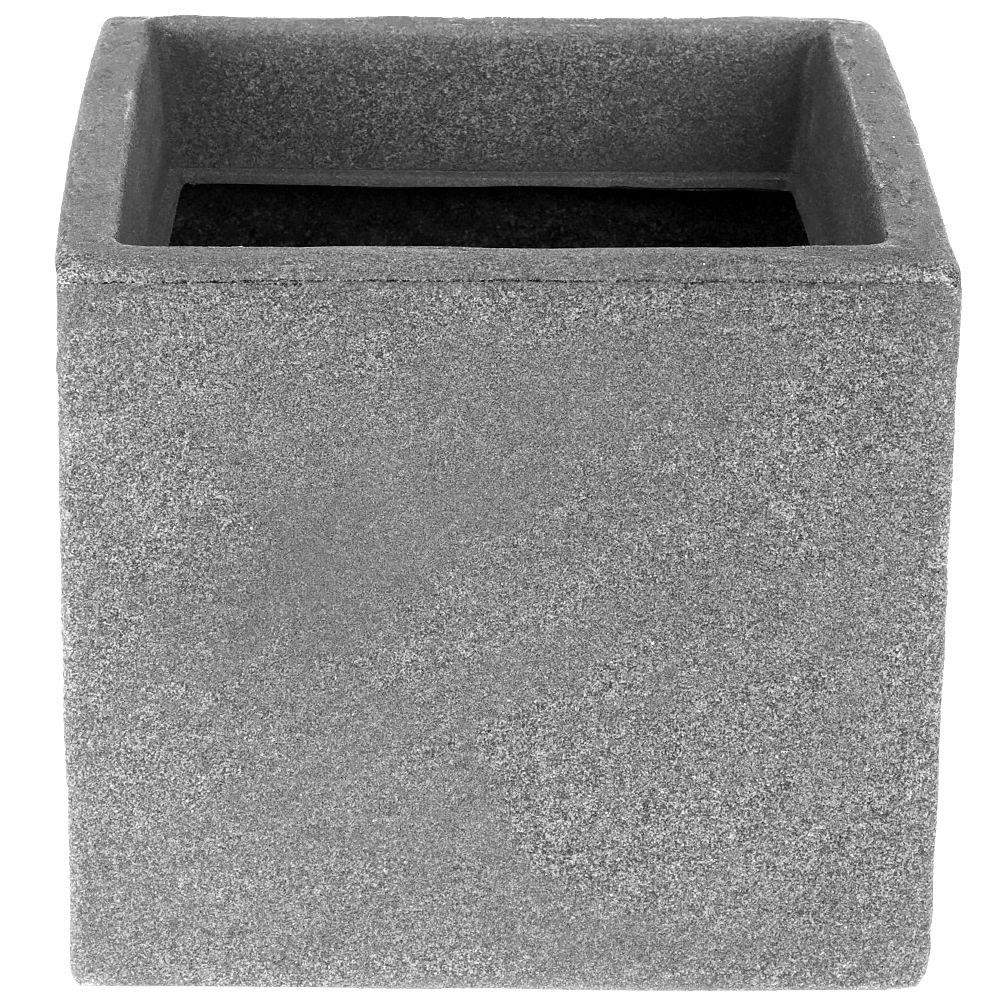 Weather-resistant light gray flower pot that imitates stone