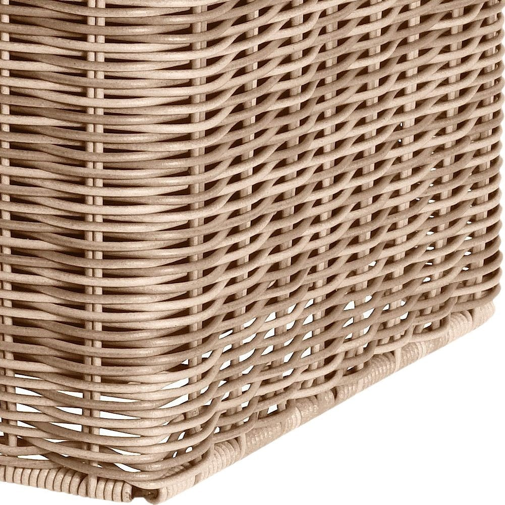 Weather-resistant plastic pot that imitates rattan for the garden