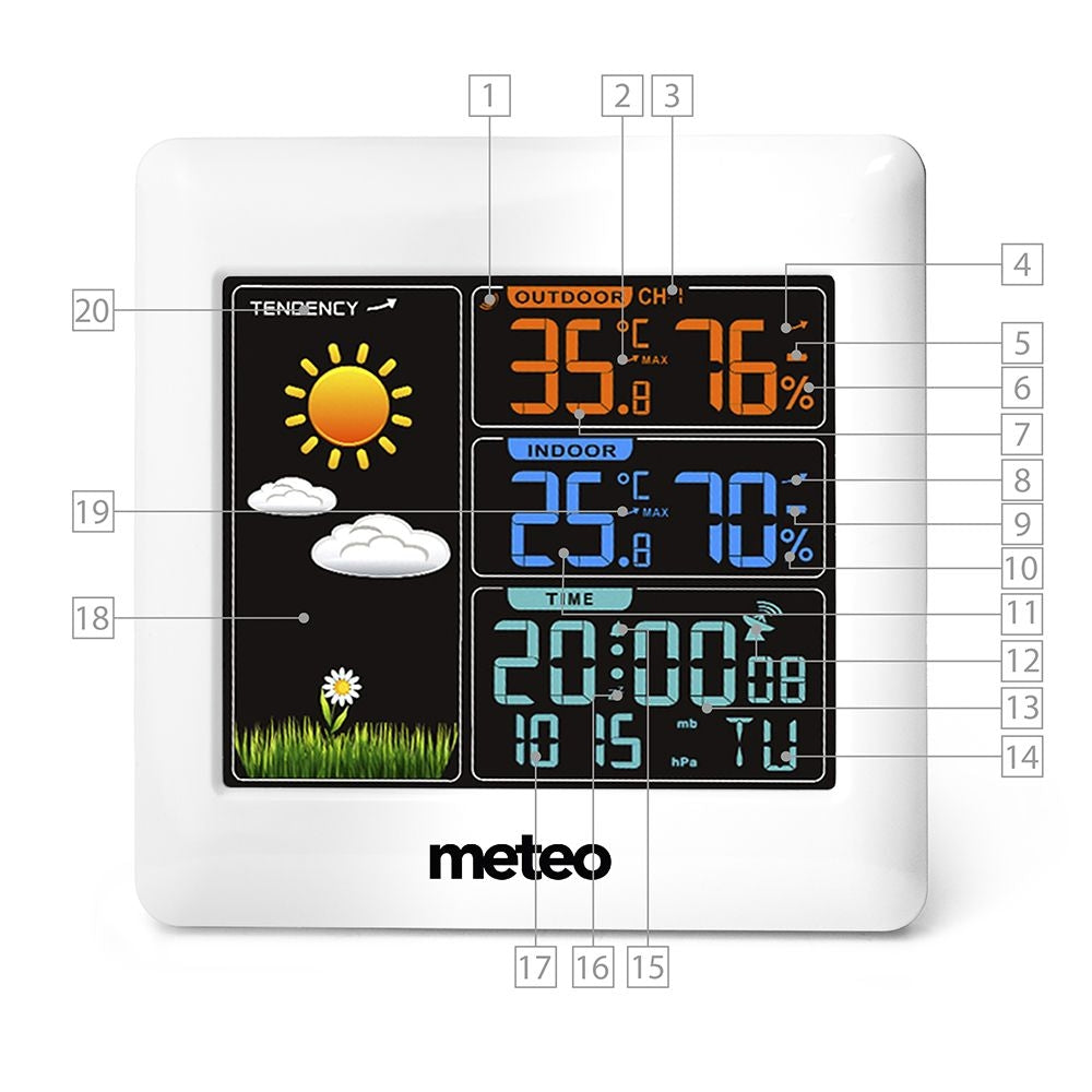 Weather station with DCF and weather display + sensor SP93