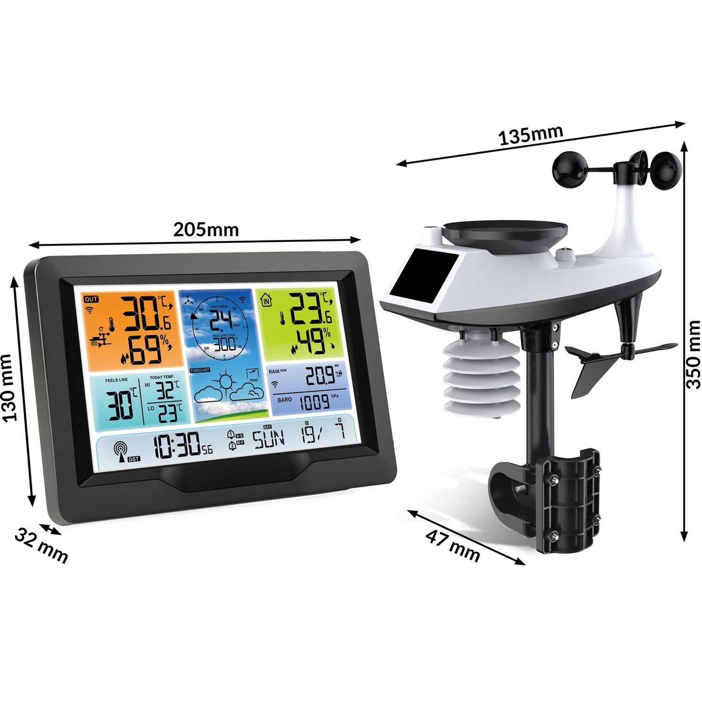 Weather station with Display BD-905 Graphite