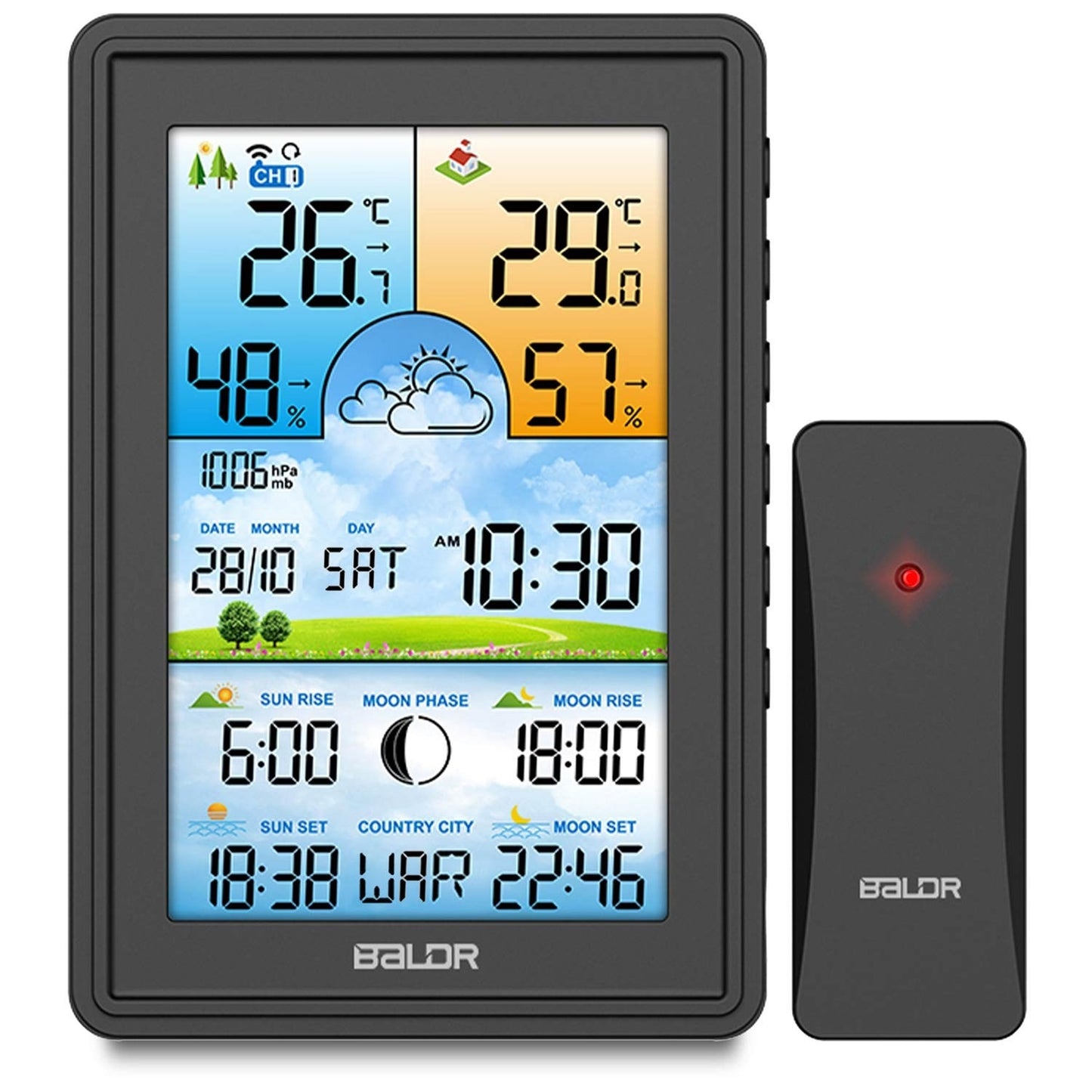 Weather station with display BD-906 black
