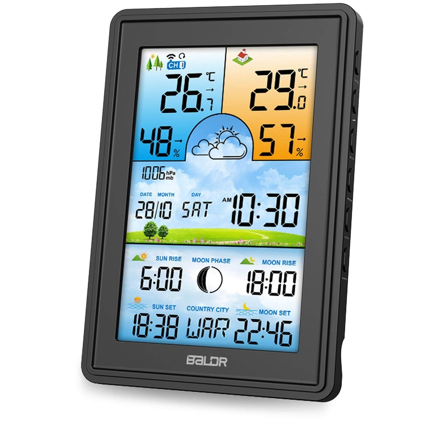 Weather station with display BD-906 black
