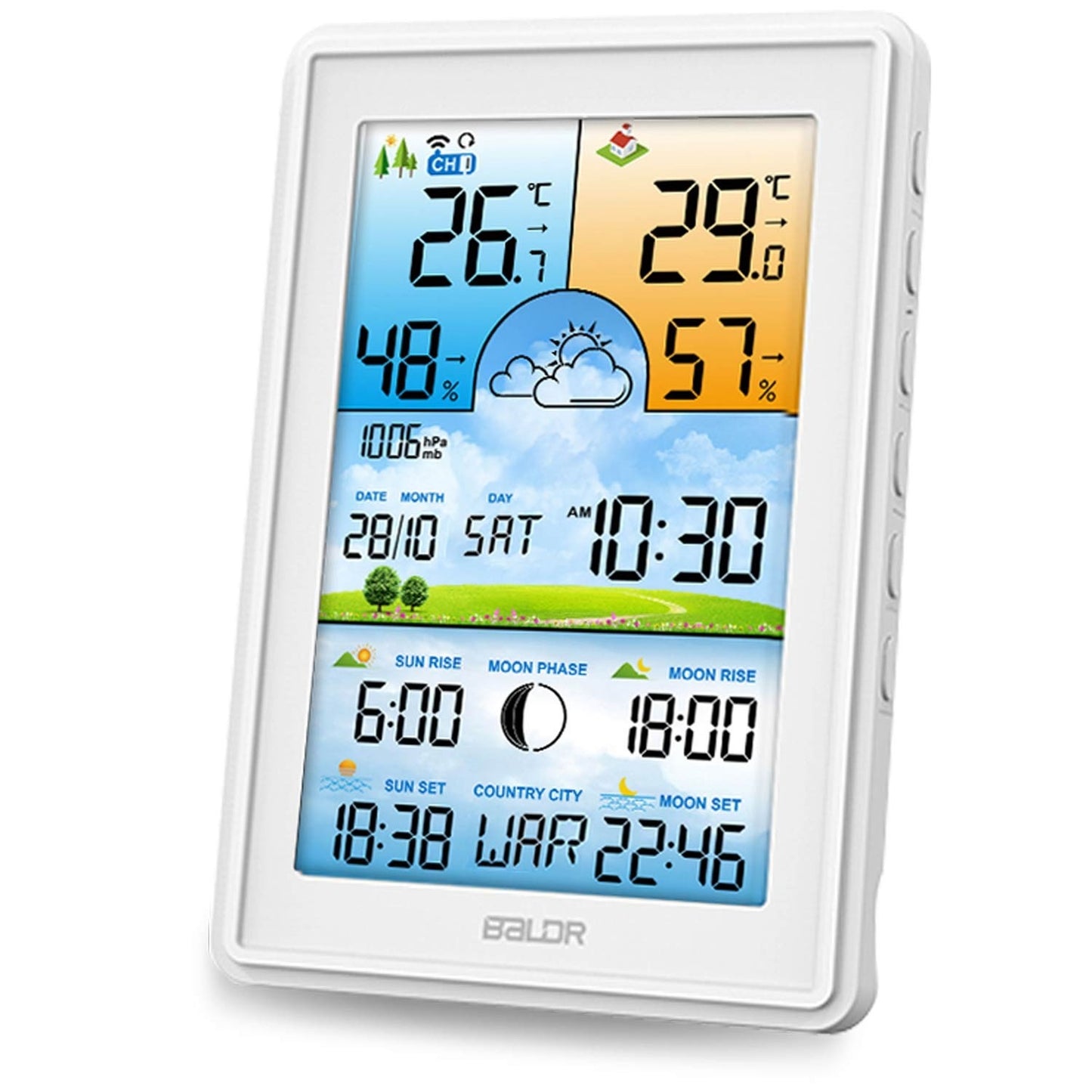 Weather station with display BD-906 white