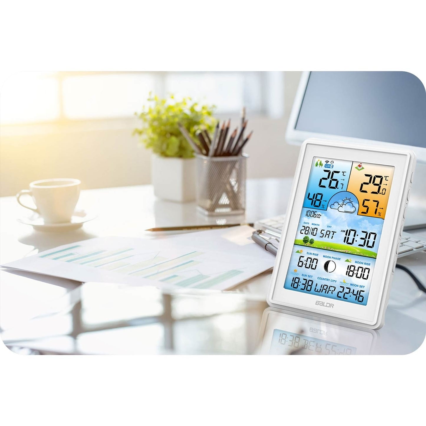 Weather station with display BD-906 white