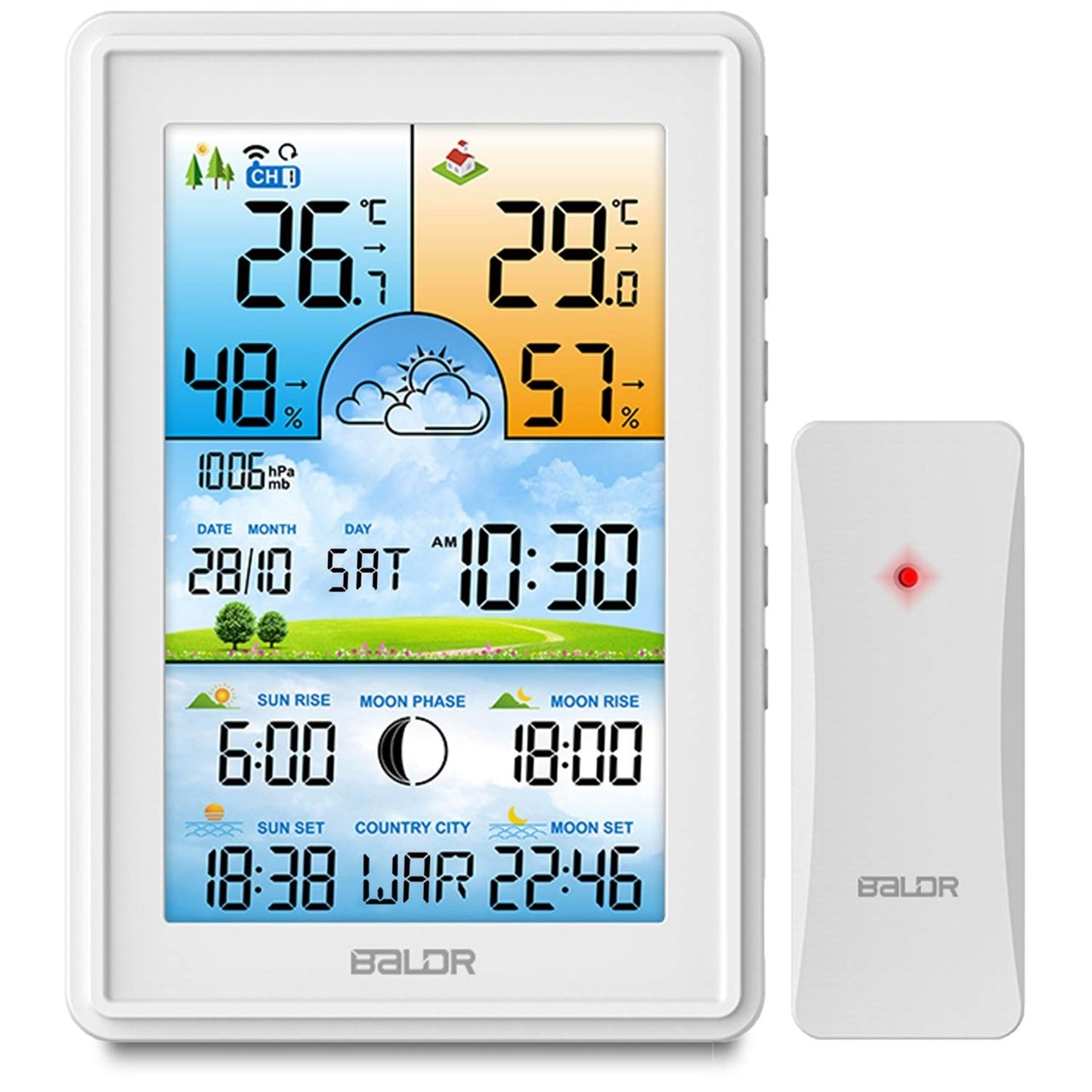 Weather station with display BD-906 white