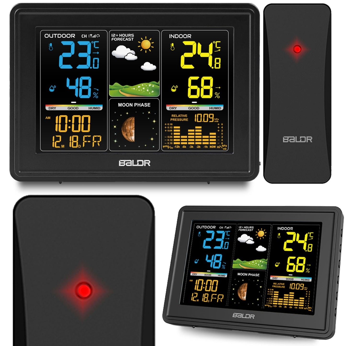 Weather station with display BD-907 black