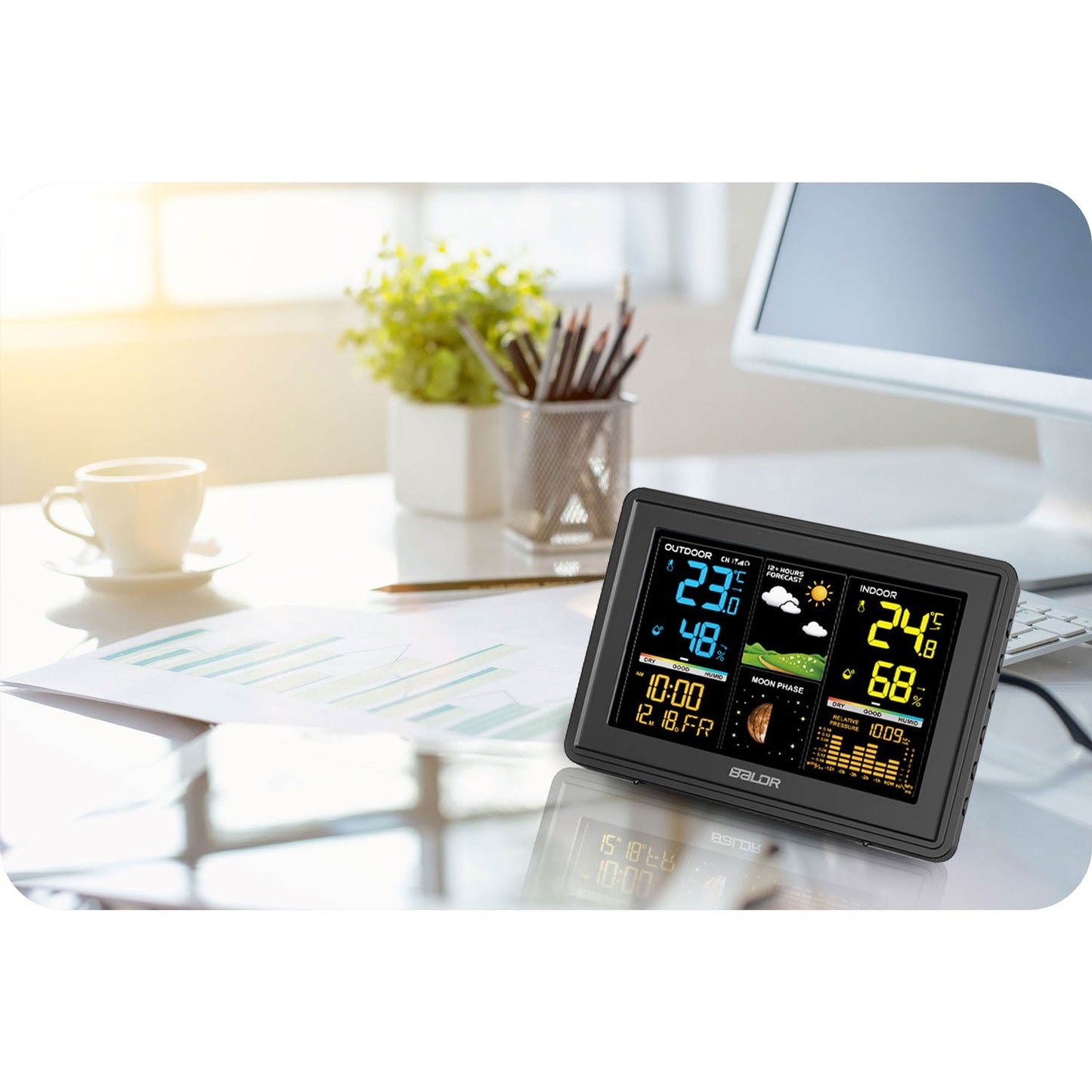 Weather station with display BD-907 black