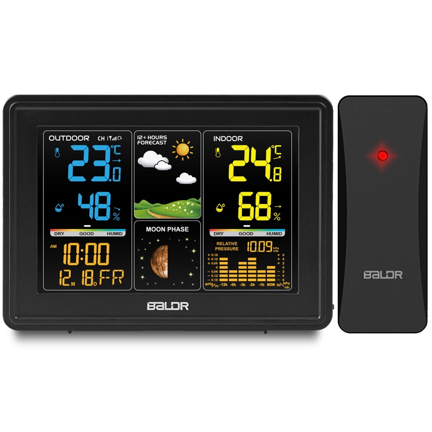Weather station with display BD-907 black