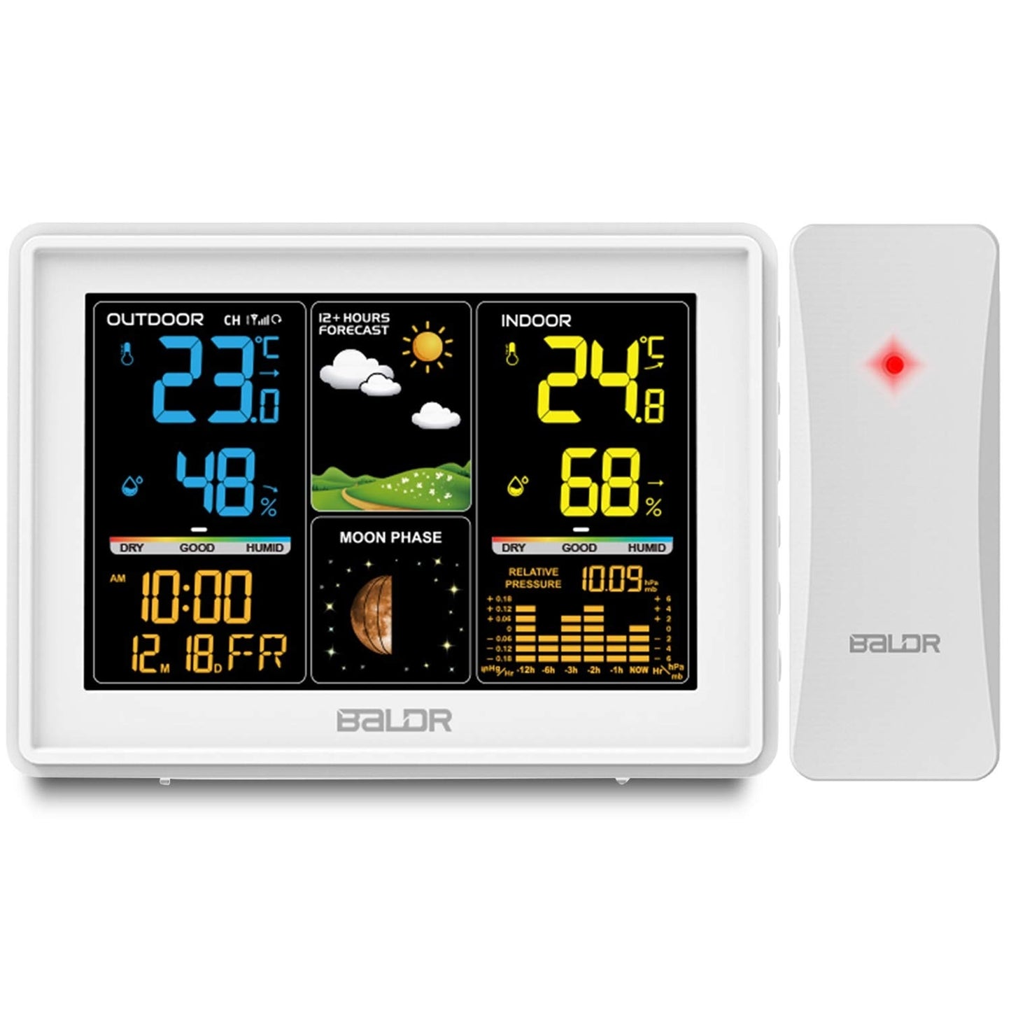 Weather station with display BD-907 white