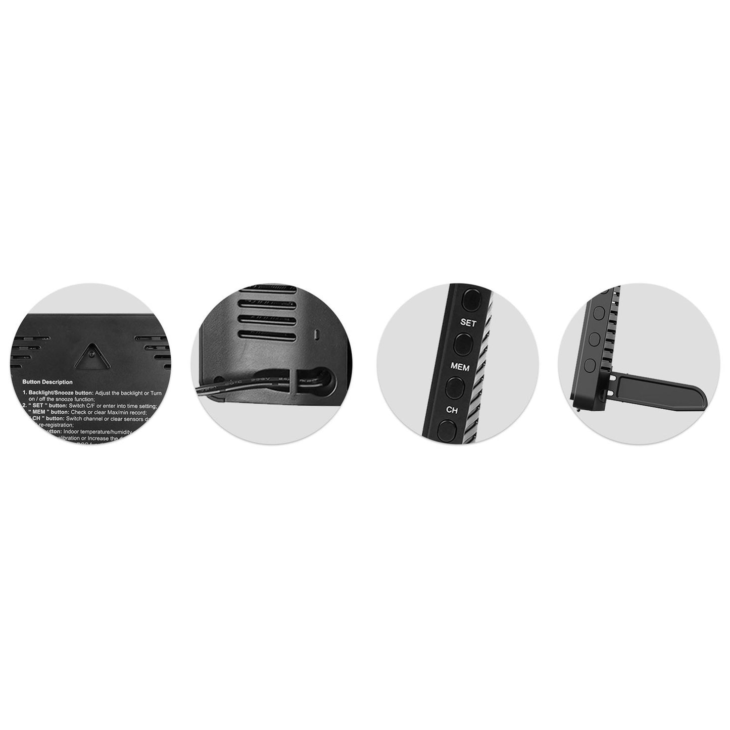 Weather station with display BD-908 black