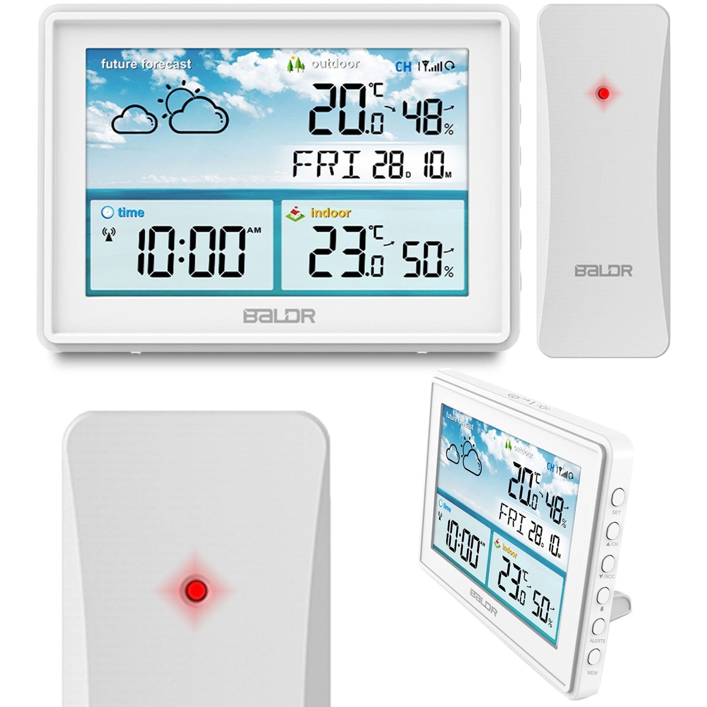 Weather station with display BD-909 white