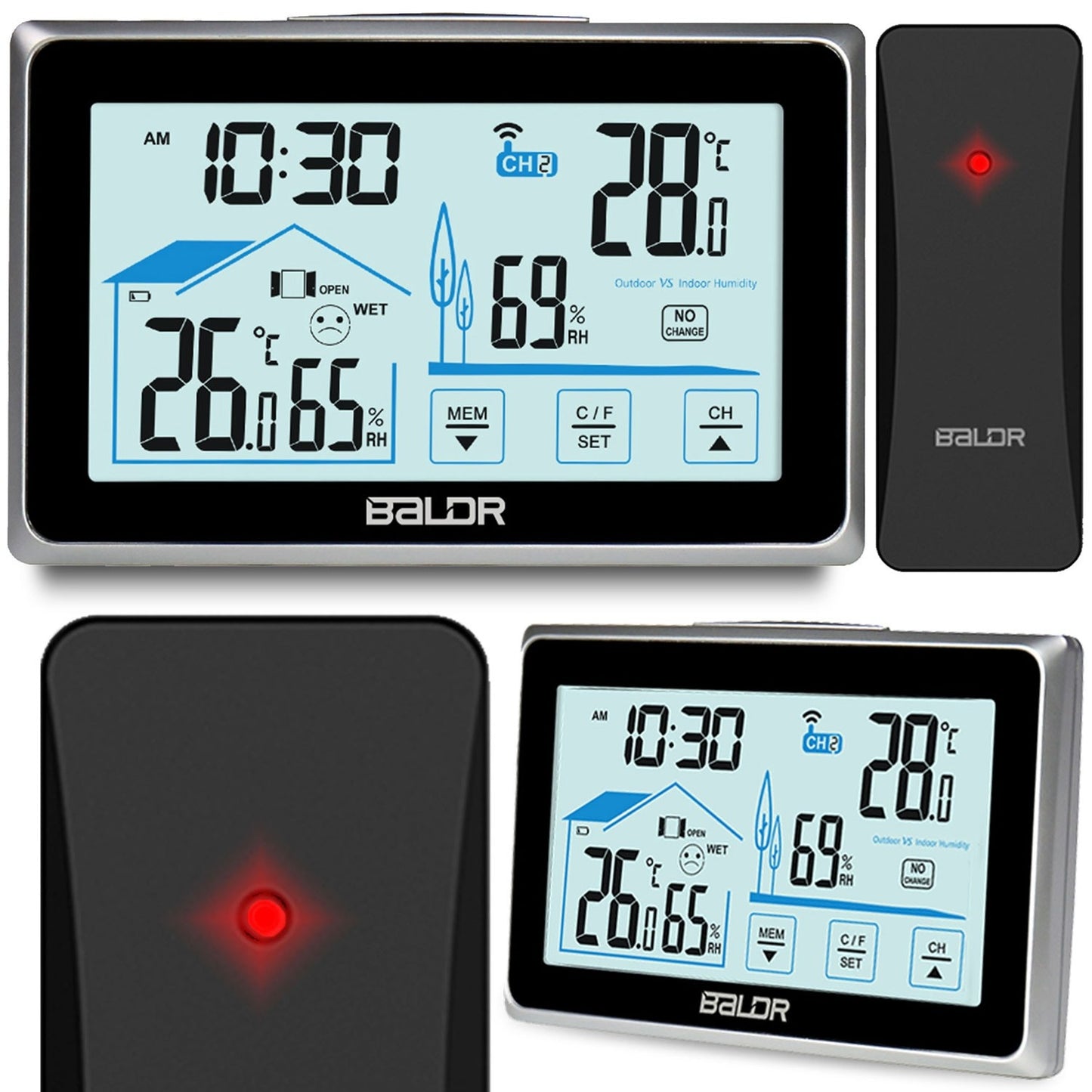 Weather station with display BD-910 black
