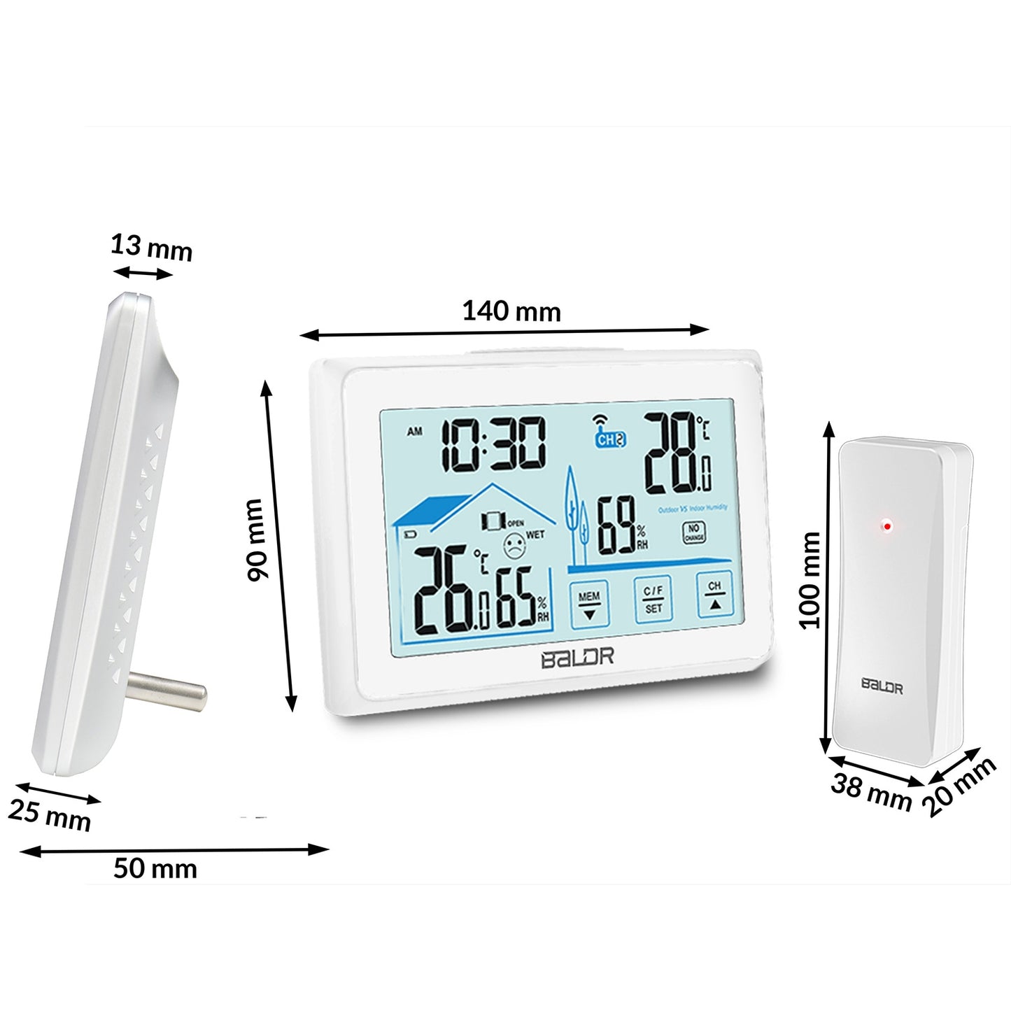 Weather station with display BD-910 white