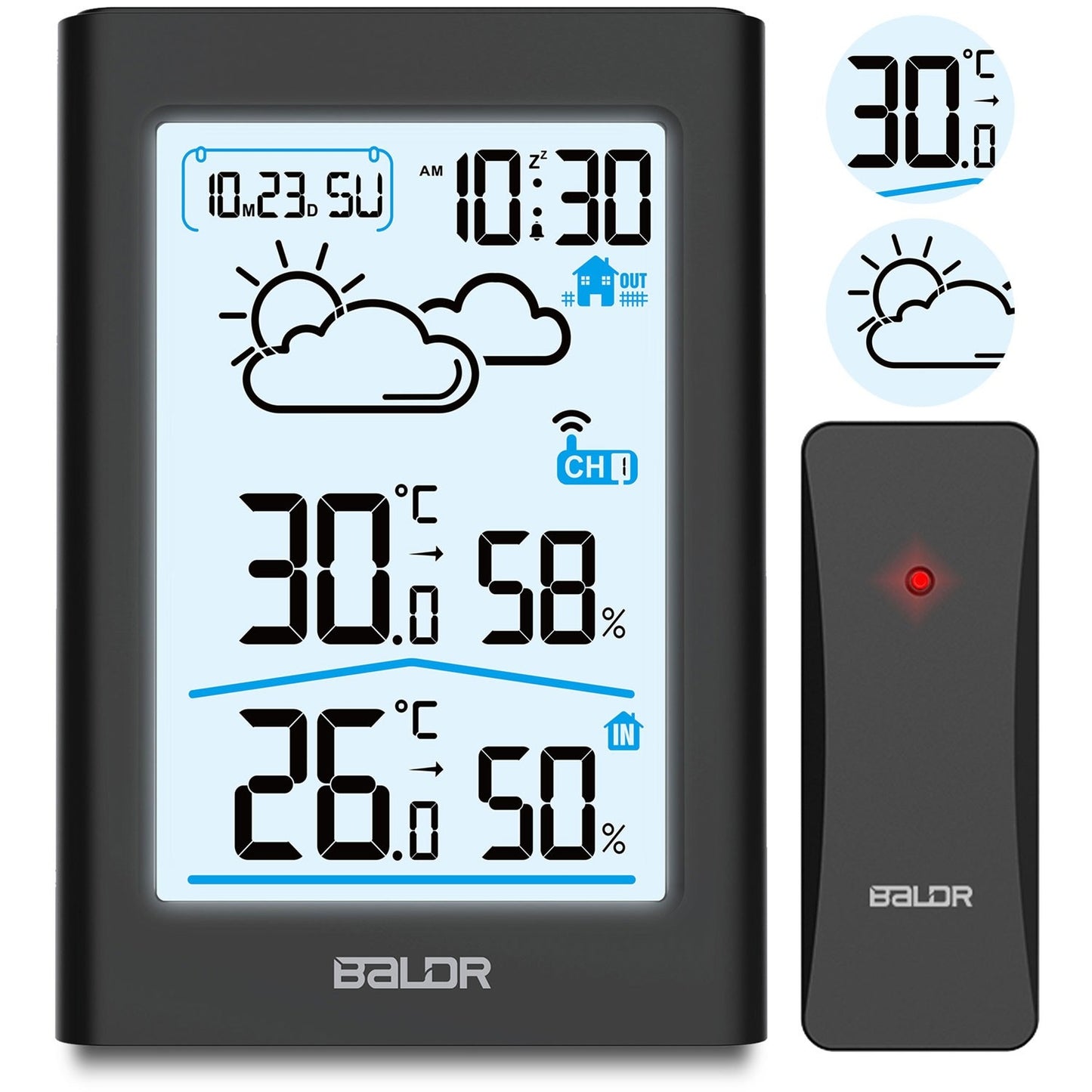 Weather station with display BD-911 black