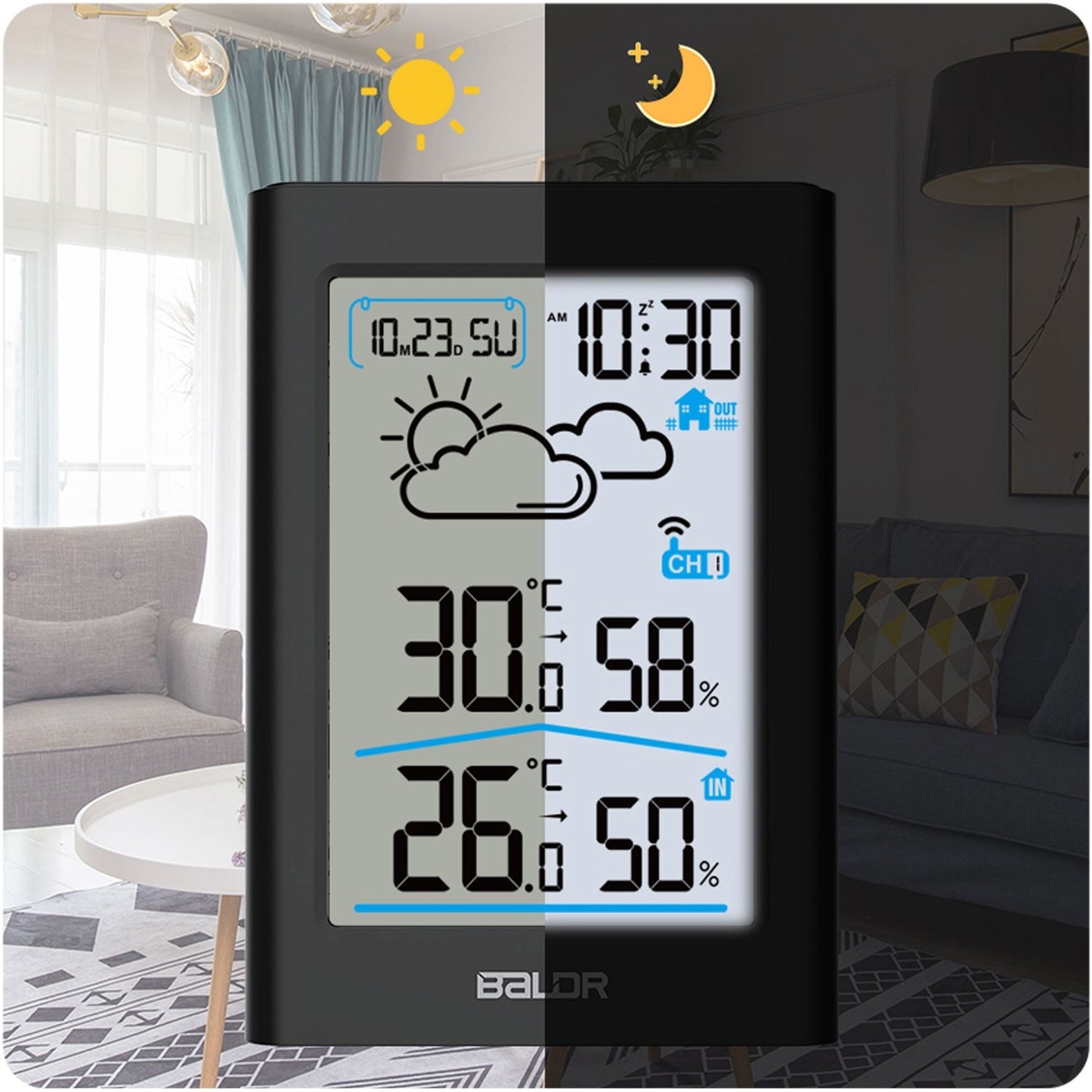 Weather station with display BD-911 black