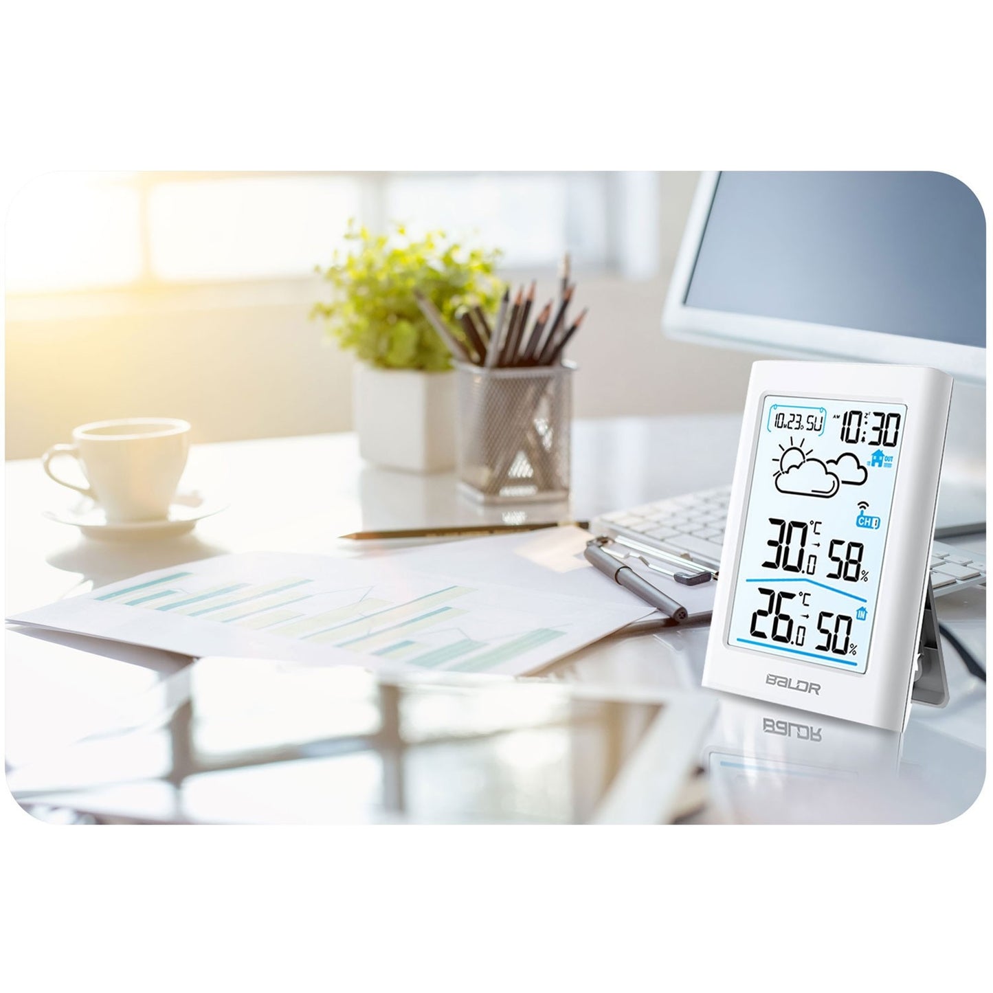 Weather station with display BD-911 white